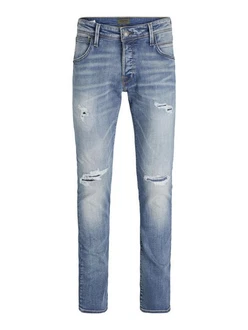 Jack & Jones Slim-fit-Jeans JJIGlenn JJFox Blau/Hellblau