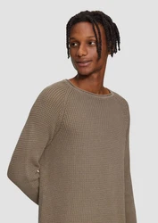 QS Rundhalspullover Casual Dunkelgrün/Khaki