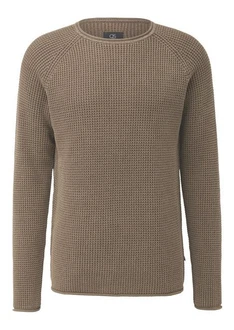 QS Rundhalspullover Casual Dunkelgrün/Khaki