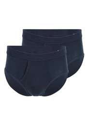 Slip 2er Pack Cotton Essentials Feinripp (Spar-Set, 2-St) Sportslip / Unterhose - Baumwolle - Mit Eingriff - Atmungsaktiv