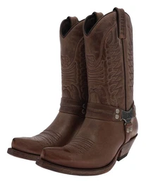 MB013 Braun Cowboystiefel Rahmengenhter Westernstiefel