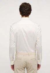 Eterna Langarmhemd SLIM FIT Weiß/Beige/Creme
