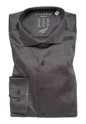 Eterna Businesshemd Dunkelgrau/Grau/Braun