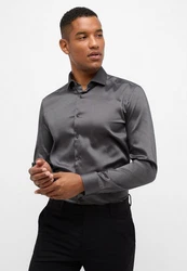 Eterna Businesshemd Dunkelgrau/Grau/Braun
