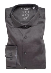 Eterna Businesshemd Dunkelgrau/Grau/Braun