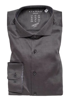 Eterna Businesshemd Dunkelgrau/Grau/Braun