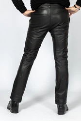 Be Noble Lederhose Chino Elegante Schwarz