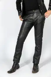 Lederhose Chino Elegante Chinohose aus weichem Lammnappa Leder