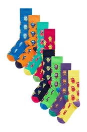 Kurzsocken Socken mit lustigen Mustern, 8er-Pack (8-Paar)