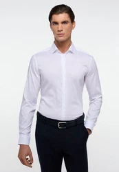 Eterna Langarmhemd SLIM FIT Weiß/Braun/Creme/Dunkelblau/Dunkelrot