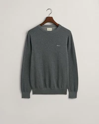 Gant Strickpullover R-Neck COTTON PIQUE C-NECK Grau