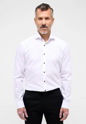 Eterna Langarmhemd Slim Fit Original Shirt Hemd Weiß/Rot/Grün