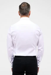 Eterna Langarmhemd Slim Fit Original Shirt Hemd Weiß/Rot/Grün