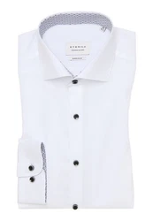 Eterna Langarmhemd Slim Fit Original Shirt Hemd Weiß/Rot/Grün