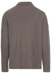 camel active Langarm Poloshirt Grau/Braun/Khaki