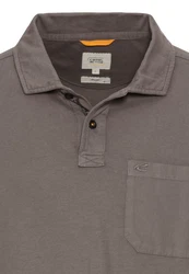 camel active Langarm Poloshirt Grau/Braun/Khaki