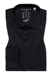 Eterna Klassische Bluse SLIM FIT Performance Shirt Langarm Hemd Schwarz/Dunkelblau
