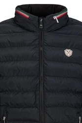 19V69 ITALIA Herren Steppjacke JASON Schwarz/Dunkelblau/Blau/Rosa