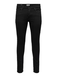 Slim-fit-Jeans Skinny Fit Jeans Basic Denim Hose Stoned Washed Pants ONSWARP (1-tlg) 3977 in Schwarz