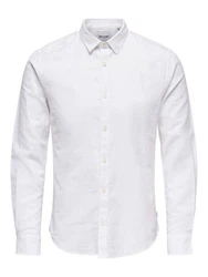 ONLY & SONS Langarmhemd ONSCAIDEN (5009) Weiß