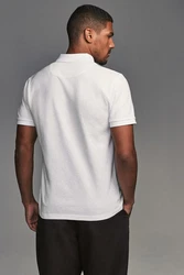 Next Poloshirt Strukturiertes Polo-Shirt Weiß/Creme