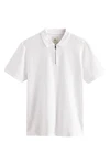 Next Poloshirt Strukturiertes Polo-Shirt Weiß/Creme