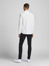 Jack & Jones Langarmhemd JPRBLUBrook OXFORD Weiß/Grau