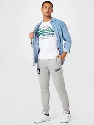 Superdry T-Shirt Gelb/Dunkelblau/Creme/Weiß