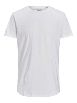 JACK & JONES T-Shirt JJENoa Grau/Weiß/Hellgrau
