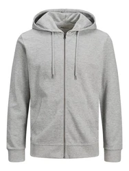 JACK & JONES Sweatjacke Hellgrau/Grau