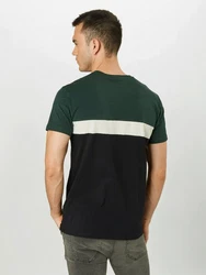 iriedaily T-Shirt Court dunkelgrn/schwarz/wei