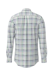 FYNCH-HATTON T-Shirt Classic Combi Check B.D. Dunkelgrün/Grün/Blau/Hellblau