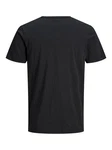 Jack & Jones T-Shirt Splitneck Tee Schwarz/Dunkelgrau