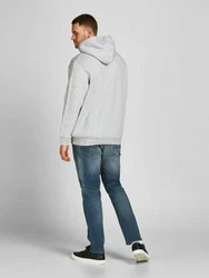 Jack & Jones Plus Sweatshirt 'JJEcorp' graumeliert/schwarz