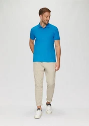 s.Oliver Kurzarmshirt Poloshirt Türkis/Blau/Hellblau