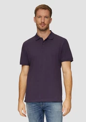 s.Oliver Kurzarmshirt Poloshirt Dunkelblau/Lila