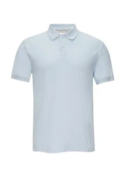 s.Oliver Kurzarmshirt Poloshirt Hellblau/Blau