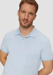 s.Oliver Kurzarmshirt Poloshirt Hellblau/Blau