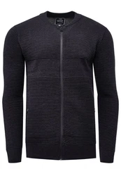 Rusty Neal Strickjacke Dunkelblau/Hellblau/Blau/Dunkelgrau