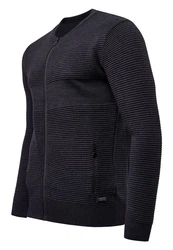 Rusty Neal Strickjacke Dunkelblau/Hellblau/Blau/Dunkelgrau