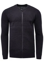 Rusty Neal Strickjacke Dunkelblau/Hellblau/Blau/Dunkelgrau
