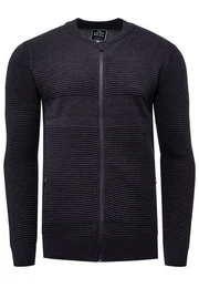 Strickjacke im trendigen Ripp-Design