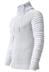 Rusty Neal Strickpullover Schalkragen Grau/Hellgrau/Silber