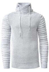 Rusty Neal Strickpullover Schalkragen Grau/Hellgrau/Silber