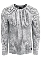 Rusty Neal Strickpullover Grau/Silber/Schwarz
