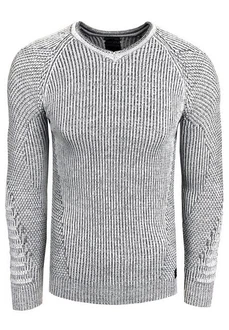 Rusty Neal Strickpullover Grau/Silber/Schwarz Rusty Neal Strickpullover Grau/Silber/Schwarz
