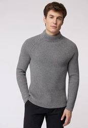 Roy Robson Strickpullover Grau/Hellgrau