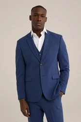 WE Fashion Jackenblazer Dunkelblau/Hellblau/Blau