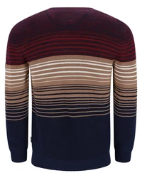 Hajo Rundhalspullover Mischfarben/Dunkelblau/Lila/Bordeaux/Dunkelrot