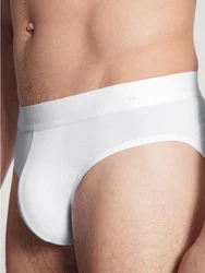 CALIDA Slip Cotton Code Herren Creme/Weiß